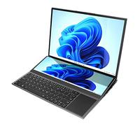 Annadue Laptop Touch Screen, Laptop da Gioco a Doppio Schermo HD da 16 Pollici e 14 Pollici per per I7, SSD PCIe NVMe M.2 da 128 GB, DDR4 da 16 GB, Batteria da 13600 mAh
