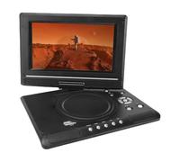 Annadue Lettore DVD Portatile da 9,8" con Schermo Girevole HD per Auto e Bambini, Batteria Integrata, Doppi Altoparlanti, Supporto Ingresso Scheda FM/USB/SD, Uscita AV e Formati Disco (EU)