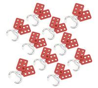 Annadue Lockout Hasp 10 Pezzi Rosso 25mm 6 Fori Lucchetto di Sicurezza in Alluminio Nylon Tagout Dispositivo per Industria Chimica Energia Elettrica Petrolio Carbone Estrazione Luoghi Infiammabili Ed