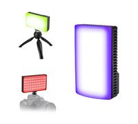 Annadue Luce Video RGB, Luce di Riempimento RGB da 25 W LED Portatile per Fotocamera, Lampada da Pannello Dimmerabile Ricaricabile 3300 MAh CRI 95+ 1800-9000 K per la Fotografia