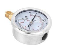 Annadue Manometro per Vuoto 1/4BSP -10bar a 150psi Manometro Radiale Riempito d'olio, a Doppia Scala in Acciaio Inossidabile con Quadrante da 2,7 Pollici per Macchinari Industria Chimica del Petrolio