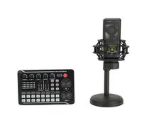 Annadue Microfono a Condensatore Cardioide Mixer Dal Pacchetto di Apparecchiature per Podcast con Scheda per Registrazione di Podcast Canto Giochi in Streaming