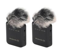 Annadue Microfono Lavalier Wireless, Doppio Bavero Omnidirezionale con Riduzione del Rumore, BT5.2 da 2,4 GHz, Batteria da 10 Ore, per Video Interviste Vlog