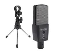 Annadue Microfono Microfono da Gioco Rgb Microfono Condenser con Illuminazione a Gradiente Ad Anello 30Hz-15KHz Risposta di Frequenza Fast Mute Key per la Registrazione dei Podcast di