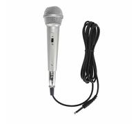 Annadue Microfono Palmare, Microfono Dinamico Professionale Jack da 6,35 Mm, Microfono Cablato Ergonomico con Suono Chiaro per Altoparlanti Karaoke Party (Champagne)