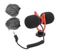 Annadue Microfono Professionale con Fotocamera a Doppia Testa per Vlogging/live Streaming, Microfono di Registrazione Direzionale per un Suono Chiaro, Realizzato in Lega di Alluminio, Include