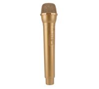 Annadue Microfono Simulato, Microfono Portatile, Finto Realistico per Esercitazioni Vocali, Fotografia Cosplay, Leggero (GOLD)