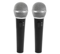 Annadue Microfono Wireless, Microfono a Bobina Dinamica a Doppia Portata con Cavo Ricevitore e XLR per Karaoke, Prestazioni del Palcoscenico, Intrattenimento Domestico