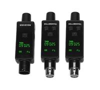 Annadue Microfono XLR Wireless da 2,4 GHz, Ricevitore Trasmettitore Plug-on con Audio a 24 Bit 48 KHz, Accoppiamento Automatico, Batteria da 8 Ore, per PA con Mixer Audio (1 per 2)