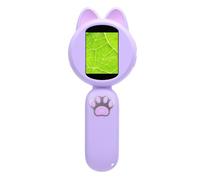 Annadue Microscopio Digitale per Bambini, Vetro Portatile Portatili con Schermo IPS da 2 ", Ingrandimento della Moneta per Giocattoli per la Scienza Educativa con Luce, per Adulti (PURPLE)