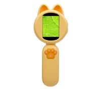 Annadue Microscopio Digitale per Bambini, Vetro Portatile Portatili con Schermo IPS da 2 ", Ingrandimento della Moneta per Giocattoli per la Scienza Educativa con Luce, per Adulti (YELLOW)