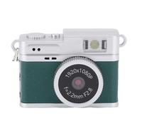 Annadue Mini Fotocamera del Portachiavi, FHD 1080p con Scheda SD da 32 GB, 4 Filtri e LED Flash Vintage Compact Cameras Video Registratore Digital Camera per lo Studio di Viaggio (GREEN)