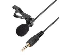 Annadue Mini Microfono Lavalier da Bavero Clip-on Jack da 3,5 Mm con Collare Microfono a Condensatore Piccolo Microfono per la Registrazione di Podcast PC Laptop Android IOS Interviste