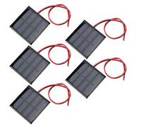 Annadue Mini Pannello Solare 5 Pezzi DC2V 150mA 30CM Cavo Rosso Piccola Scheda Solare per Caricabatterie Fai da Te Modulo di Energia Epossidica
