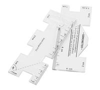 Annadue Mini Righello per Patchwork 2 Pezzi, Modello da Cucito Multiuso da 3,9x1,6 Pollici, Misurazione Accurata, Disegno e Cucitura, Scala Visibile per Sfondo Scuro e Chiaro, Spessore 0,3 Cm con