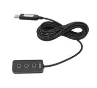 Annadue Mini Tastiera a 3 Tasti, Tastiera di Programmazione Macro USB Personalizzabile, Tasti di Scelta Rapida di Copia e Incolla per Vittorie, OS X, per Android, per Linux per i Giochi (BLACK)