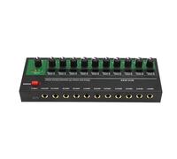 Annadue Mixer a 10 Mixer di Stereo a 10 Ingressi con Chip Premium a Basso Rumore e Struttura in Metallo per Microfoni Chitarre Tastiere Batteria Altoparlanti (Spina europea)