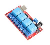 Annadue Modulo Relè 4, Scheda Relè USB Drive Free per Controllo PLC (5V) | Modulo relè di controllo computer, scheda relè con 3 modalità operative, capacità di contatto 10 A per sistemi integrati
