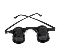 Annadue Occhiali Binoculari a Mani Libere, Binocoli da Teatro con Zoom 10X, Occhiali per Telescopio Ottico HD con Messa a Fuoco Manuale Portatile, per Pesca, Birdwatching, Sport (BLACK)