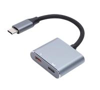 Annadue Occhiali da Tipo C a AR e Adattatore di Ricarica, Video 4K 60 Hz e 100 W PD, Adattatore di Ricarica e Riproduzione Compatibile per Smartphone Console Laptop, Plug and Play