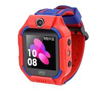 Annadue Orologio Smart per Bambini, Supporto Chiamate GSM 2G, Posizionamento Stazione Base LBS, Impermeabile IP65, per Uso Quotidiano (Rosso Blu)