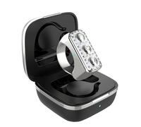 Annadue Pagina Bluetooth Turner Remote per L'app, Anello di Scorrimento Wireless e Controllo 'otturatore della Fotocamera, Telecomando Compatibile con Android a Mani Libere con Custodia (Argento