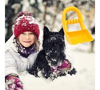 Annadue Pale da Neve in Plastica Strumento per Costruire Pupazzi di Neve per Giocattoli Invernali all'aperto Dispositivo di Lancio per la Lotta Sulla (YELLOW)