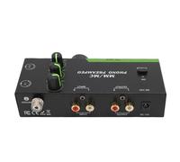 Annadue PHONO PREAMP, Equalizzazione a 3 Bande Basto Rumore con Uscita per Cuffie da 3,5 Mm in Ingresso XLR a 5 Pin, per Miglioramento del Suono del Giradischi (Spina europea)