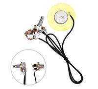 Annadue Pickup Piezoelettrico, Trasduttore Disco Piezoelettrico Presaldato con Sensore Ceramico per Chitarra Mandolino Violino Ukulele Banjo, 2 Set Pickup Piezoelettrici con Cablaggio