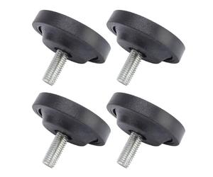 Annadue Piedini in Gomma Resistenti a Vite per Mobili, Livellatori per Mobili in Gomma Regolabili, Gambe per con Filettatura M10 da 4 Pezzi Diametro 2,3", Adatto per Sedia Poltrona Ottomana