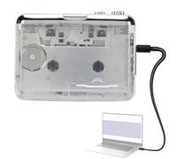Annadue Player per Cassette Portatile con Convertitore MP3 USB - Nastro Stereo in Registratore Digitale con Cuffie di Cancellazione del Rumore e Rewind Automatico (trasparente)