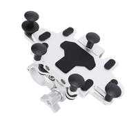 Annadue Porta del Telefono in Bicicletta, Shock Montato PER il Telefono in Moto -Rolido in Alluminio STURDY SILICONE PER OUTDOOR (SILVER)