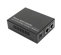 Annadue Ricetrasmettitore Ottico Ethernet, Convertitore Multimediale in Fibra Ottica da SFP a RJ45 con Indicatore LED, 2 Porte 10/100/1000 Base-TX e 2 Porte 1,25 G Base-FX