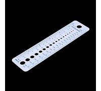 Annadue Righello per Ferri da Maglia in Plastica, Strumenti per Cucire Pollici Cm, Ideale per Taglie US UK Canada 2-10 Mm, Righello per Quilting per Lavori di Toppa, per Disegno di Cucito