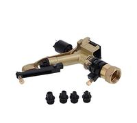 Annadue Rotating Sprinkler Angolo Regolabile Attrezzo per Irrigazione | Irrigatore a impatto regolabile, nucleo in rame in lega di zinco, 4 ugelli sostituibili, raggio 5-15 M, cintura verde per