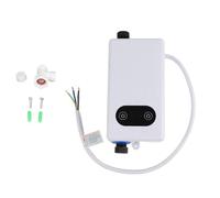 Annadue Scaldabagno Elettrico Istantaneo Macchina Compatta per il Riscaldamento Dell'acqua a Risparmio Energetico in Acciaio Inossidabile per Bagno, Diametro di Ingresso e Uscita G1/2, 220 V, 3400 W