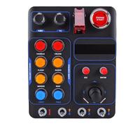 Annadue Scatola Pulsanti da Corsa, Controllo Sim Drive con 19 Pulsanti (9 tipi), 30 Opzioni Programmabili, Retroilluminazione RGB, Scatola di Controllo USB per Simulatori di Volo