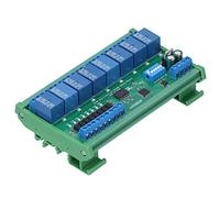Annadue Scheda Relè 8 Ingressi 8 Uscite Modulo Espansione PLC 24V DIN35 per | Modulo relè con isolamento optoaccoppiatore, controllo Modbus RTU, 6 modalità di funzionamento, per automazione industriale
