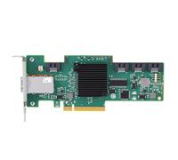 Annadue Scheda SAS 9212 4i4e, Scheda Controller HBA SAS PCI Express 2.0 X8 da 6 Gbps con 8 Porte 4 Interne 4 Esterne SFF-8088