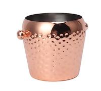 Annadue Secchiello per il Ghiaccio in Acciaio Inossidabile Mini Isolato 1L Bar Wine Champagne Cooler con Corpo Ispessito per Congelamento Rapido, Uso Multiuso nel Bar Ristorante di Casa (Oro rosa)