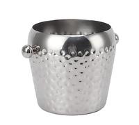 Annadue Secchiello per il Ghiaccio in Acciaio Inossidabile Mini Isolato 1L Bar Wine Champagne Cooler con Corpo Ispessito per Congelamento Rapido, Uso Multiuso nel Bar Ristorante di Casa (scheggia)