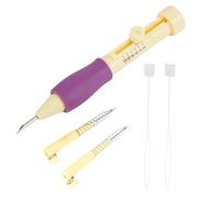 Annadue Set di 3 Penne per Ago da Ricamo Punch per DIY Craft (Gradiente | Lunghezza dell\'ago regolabile, impugnatura comoda, acciaio inossidabile, decorazione tessile, strumento di creazione