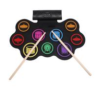 Annadue Set di Batteria Elettronica, Kit di Pad per Batteria in Silicone Arrotolabile con Bluetooth e modalità Didattiche, per Principianti e Batteristi Professionisti