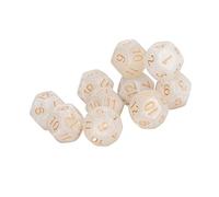 Annadue Set di Dadi Poliedrici, 40 Pezzi Numeri Trasparenti Dadi Impermeabili a 12 Facce con Custodia, Prevengono l'ossidazione per Insegnamento di Giochi, Aule, Feste di Giochi di Ruolo (WHITE)