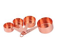 Annadue Set di Misurini e Cucchiai Dosatori in Acciaio Inossidabile Color Oro Rosa, 4 Utensili da per Misurare la Cottura con Bilancia, Misurino per caffè per Cucinare Ingredienti Liquidi Secchi