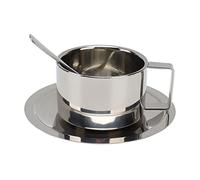Annadue Set di Tazze da caffè in Acciaio Inossidabile, Tazze Isolate a Doppia Parete, da tè Latte Cappuccino da 12 Once, Moderne Antiruggine per il Campeggio del Bar dell'home Office (200ML)