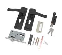 Annadue Set Serratura per Maniglia per Porta in Acciaio Al Manganese Ispessito|Pomello a Rotazione Facile|Per Camera da Letto Domestica |Peso Lordo 920 G|Uffici, Cucine