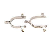 Annadue Speroni per Stivali da Cavallo in Acciaio Inossidabile con Ingranaggio Girevole, Piccoli e Portatili, per Gli Amanti Dell'equitazione, Set di 2 Speroni