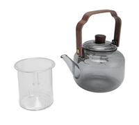 Annadue STANDOP TEAPOT DI GLIED con Infusore Rimovibile, Bollitore da tè da 900 Ml con Manico in Legno, Produttore DI tè per per il Campeggio in Ceramica Elettrica