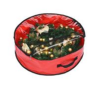 Annadue Stume da Stoccaggio della Ghirlanda di Natale da 2 Pacchetti 61x20cm e 76x20cm Premium PE+PVC Materiale PVC Resistente la Lacrime Easy Clean con Manici Rinforzati per Ghirlande (1)